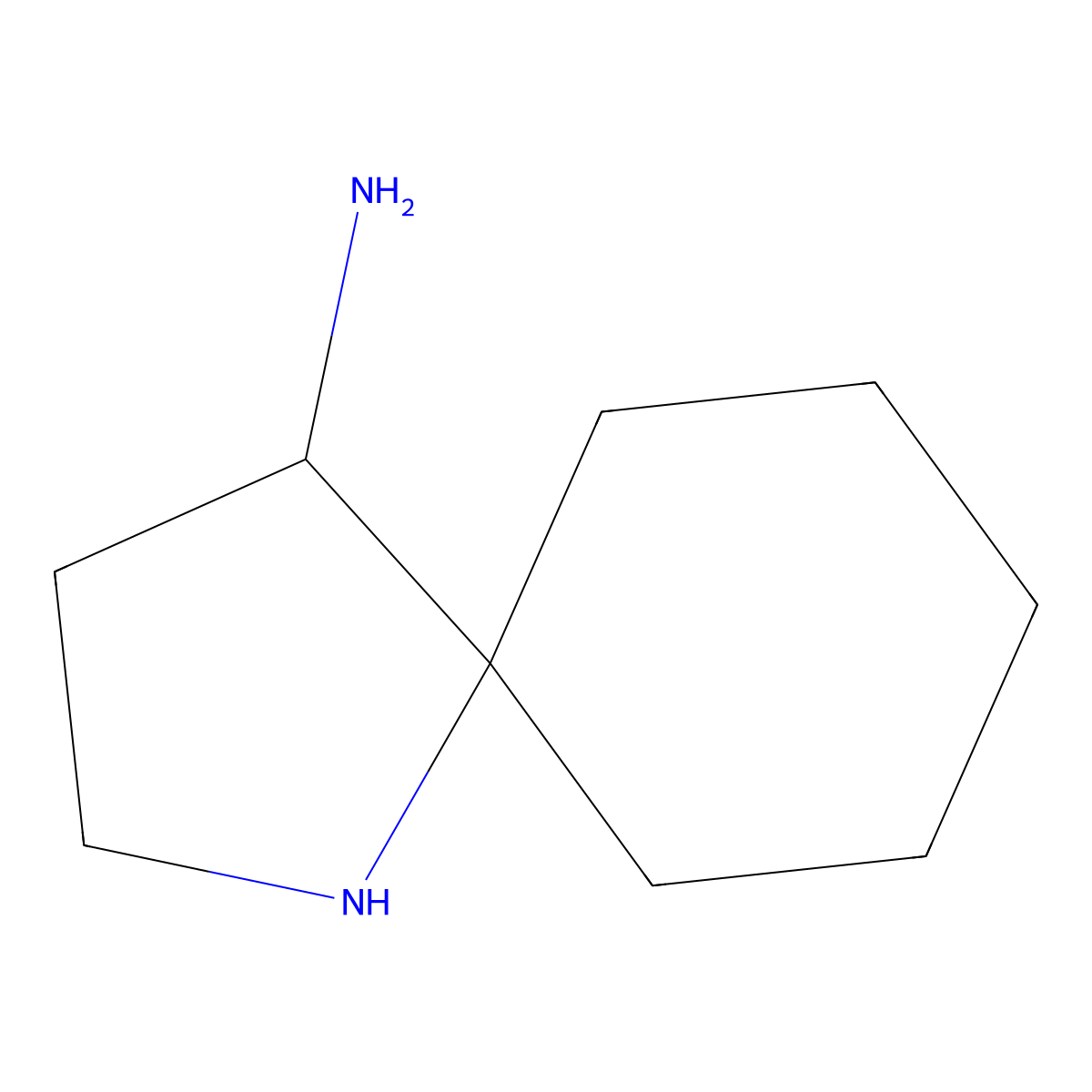 1-Azaspiro[4.5]decan-4-amine molecular structure, CAS 2920141-69-9