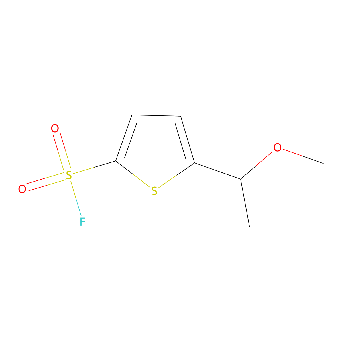 5-(1-Methoxyethyl)thiophene-2-sulfonyl fluoride molecular structure, CAS 2920141-84-8
