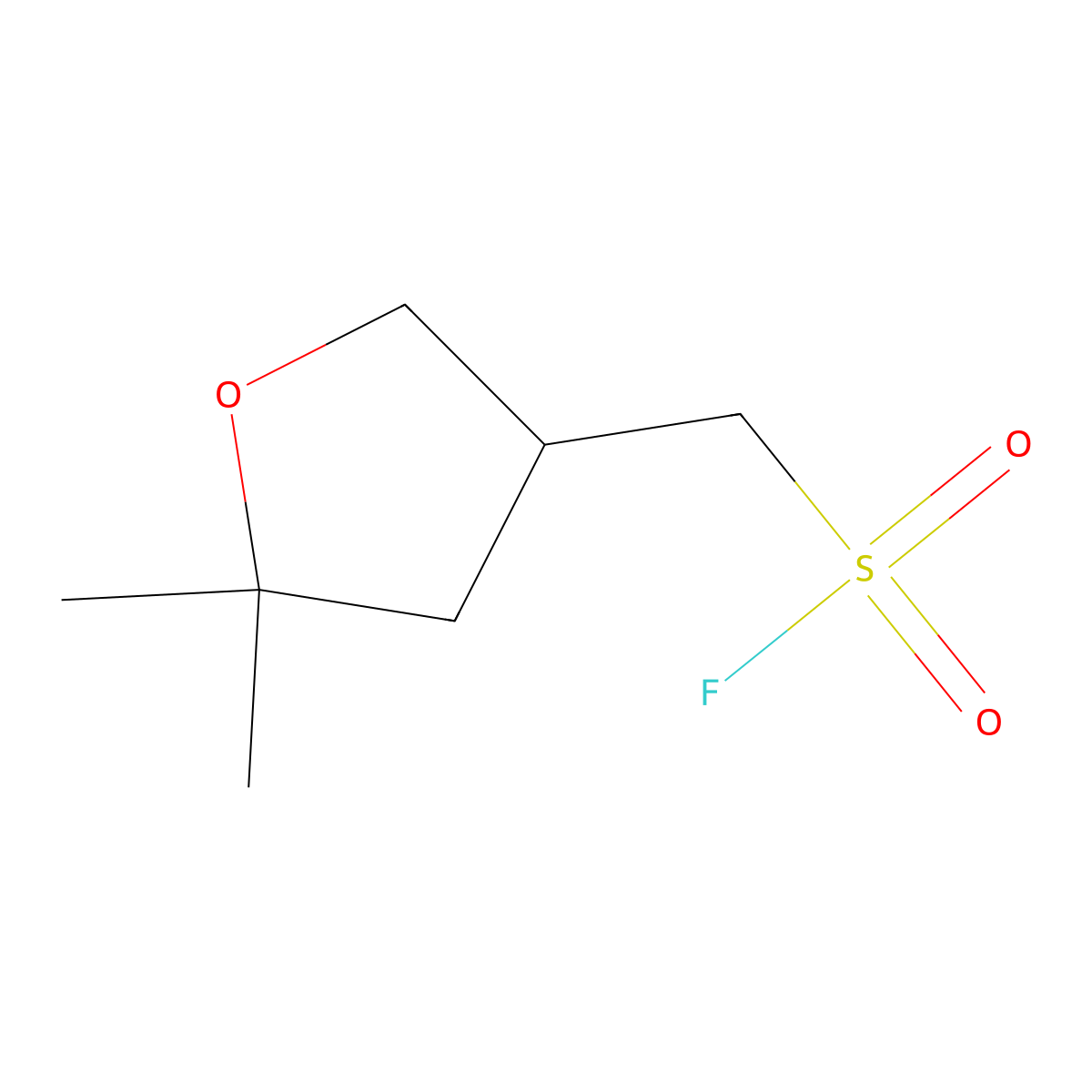 (5,5-Dimethyloxolan-3-yl)methanesulfonyl fluoride molecular structure, CAS 2920142-01-2
