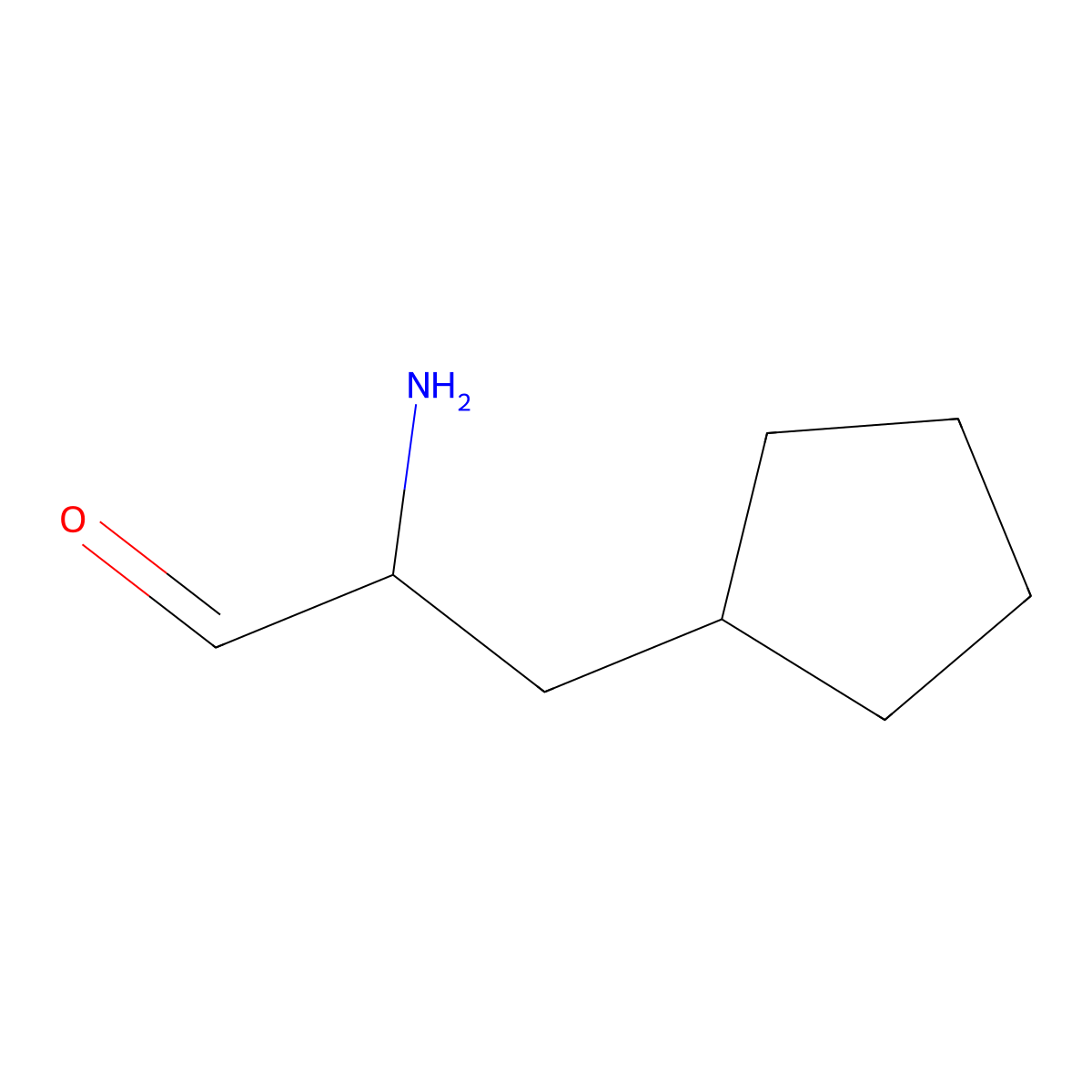 2-Amino-3-cyclopentylpropanal molecular structure, CAS 2920142-15-8