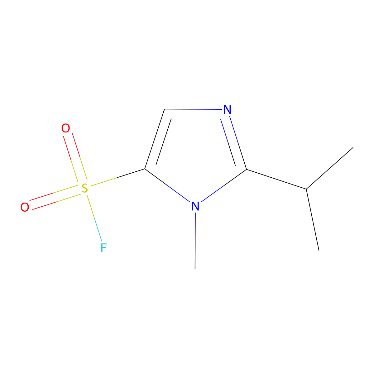 1-methyl-2-(propan-2-yl)-1H-imidazole-5-sulfonyl fluoride molecular structure, CAS 2920142-21-6