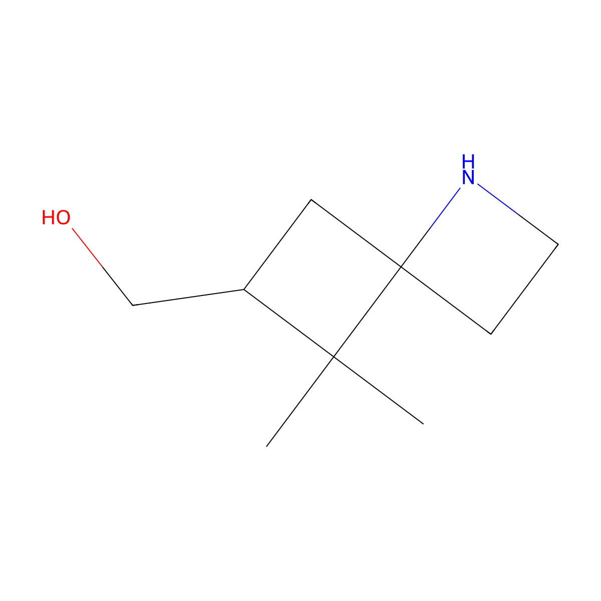 {5,5-Dimethyl-1-azaspiro[3.3]heptan-6-yl}methanol molecular structure, CAS 2920142-24-9