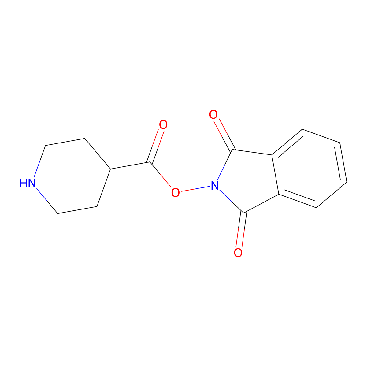 1,3-dioxo-2,3-dihydro-1H-isoindol-2-yl piperidine-4-carboxylate molecular structure, CAS 2920142-39-6
