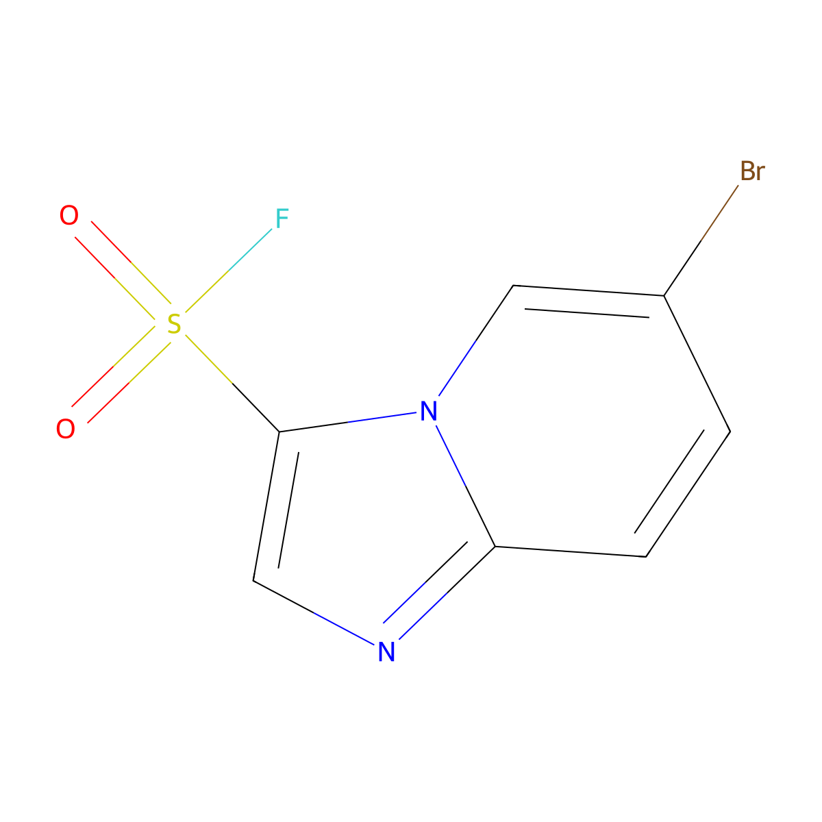 6-Bromoimidazo[1,2-a]pyridine-3-sulfonyl fluoride molecular structure, CAS 2920142-83-0