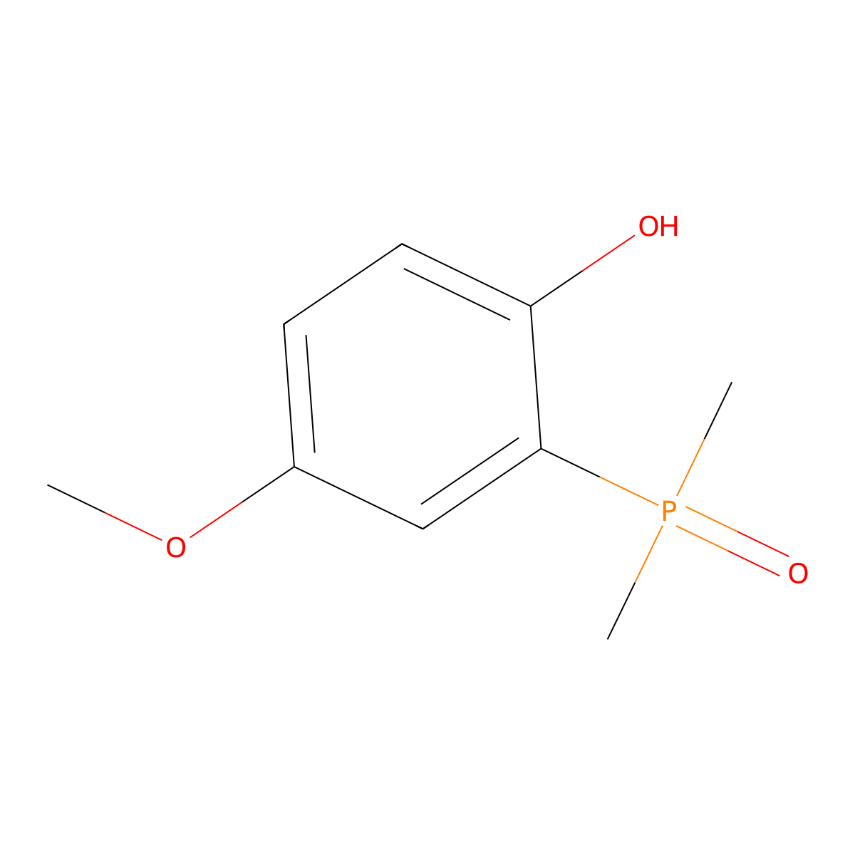 2-(Dimethylphosphoryl)-4-methoxyphenol molecular structure, CAS 2920142-88-5