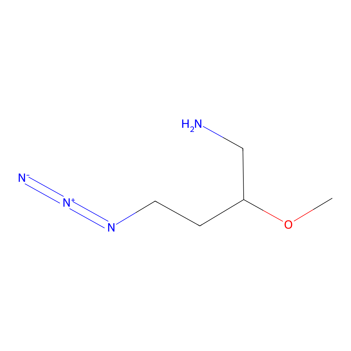 4-Azido-2-methoxybutan-1-amine molecular structure, CAS 2920143-38-8