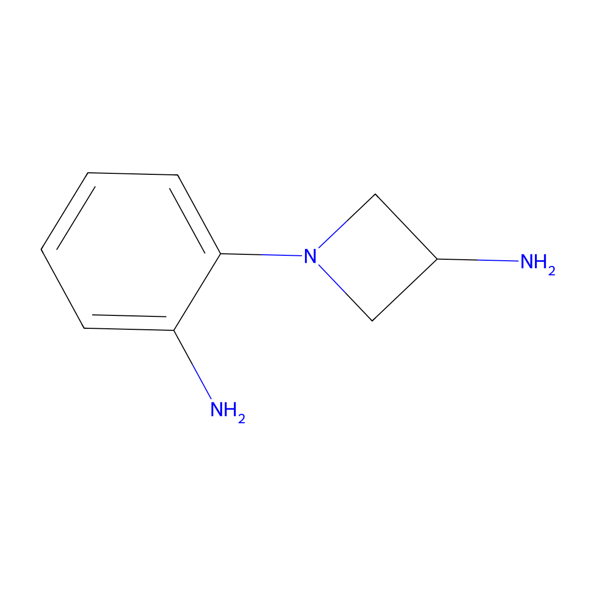 1-(2-Aminophenyl)azetidin-3-amine molecular structure, CAS 2920143-44-6
