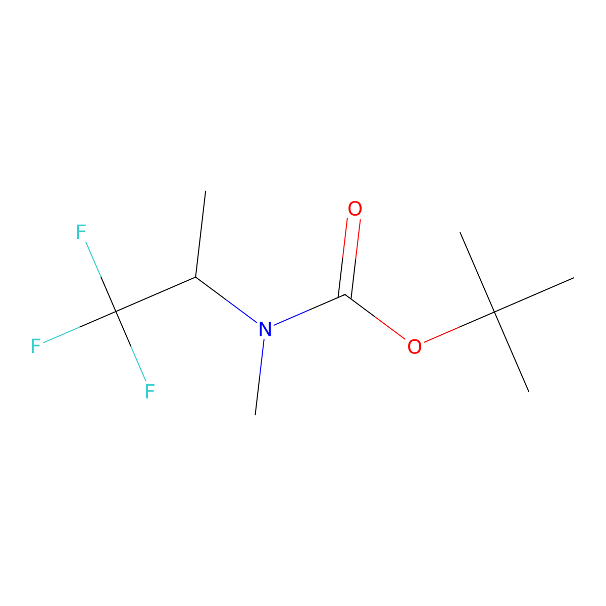 tert-butyl N-methyl-N-(1,1,1-trifluoropropan-2-yl)carbamate molecular structure, CAS 2920143-85-5