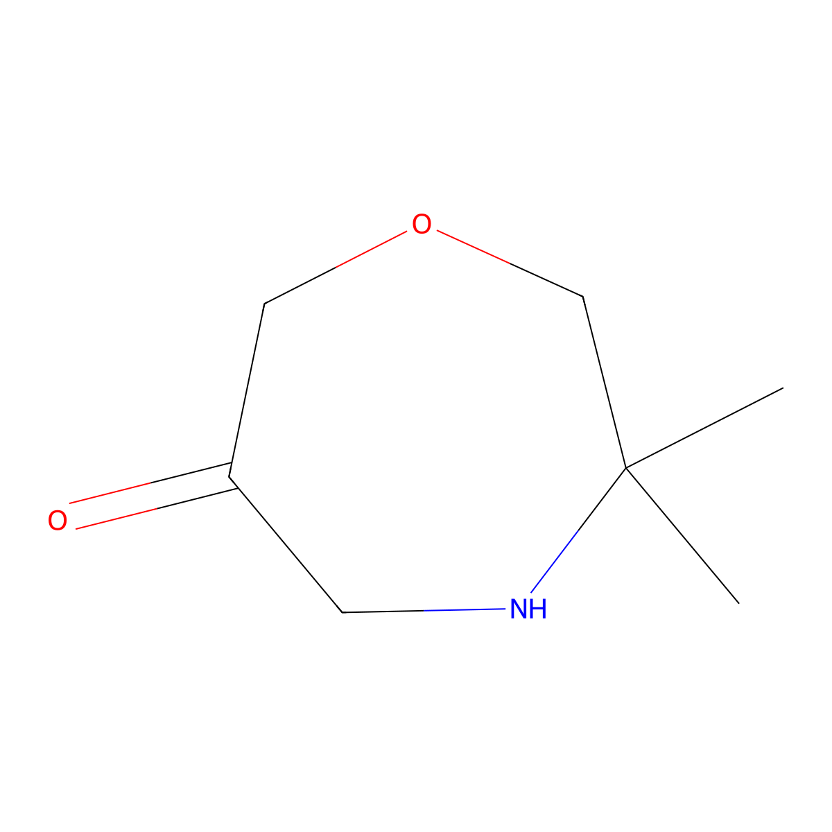 3,3-Dimethyl-1,4-oxazepan-6-one molecular structure, CAS 2920144-10-9