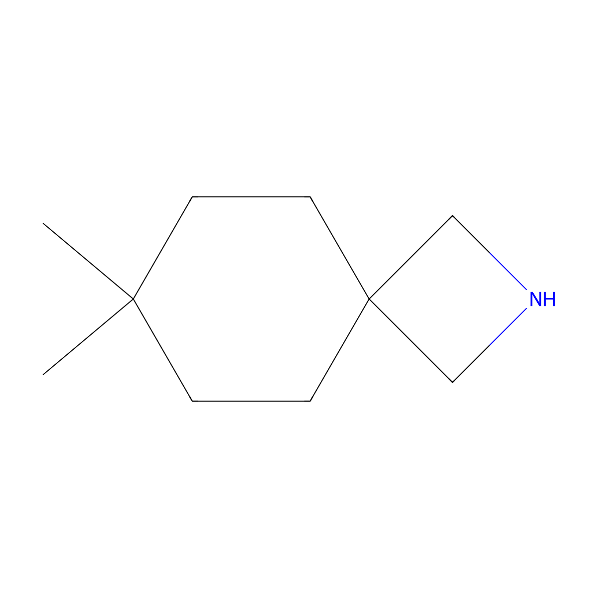 7,7-Dimethyl-2-azaspiro[3.5]nonane molecular structure, CAS 2920144-21-2