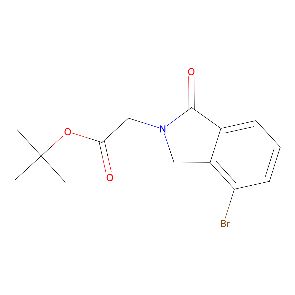 tert-butyl 2-(4-bromo-1-oxo-2,3-dihydro-1H-isoindol-2-yl)acetate molecular structure, CAS 2920144-35-8