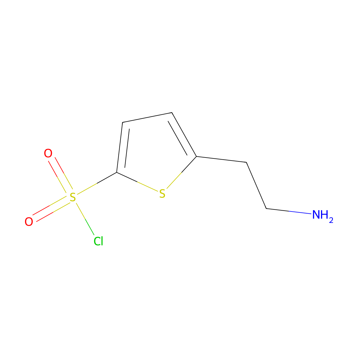 5-(2-Aminoethyl)thiophene-2-sulfonyl chloride molecular structure, CAS 2920144-50-7