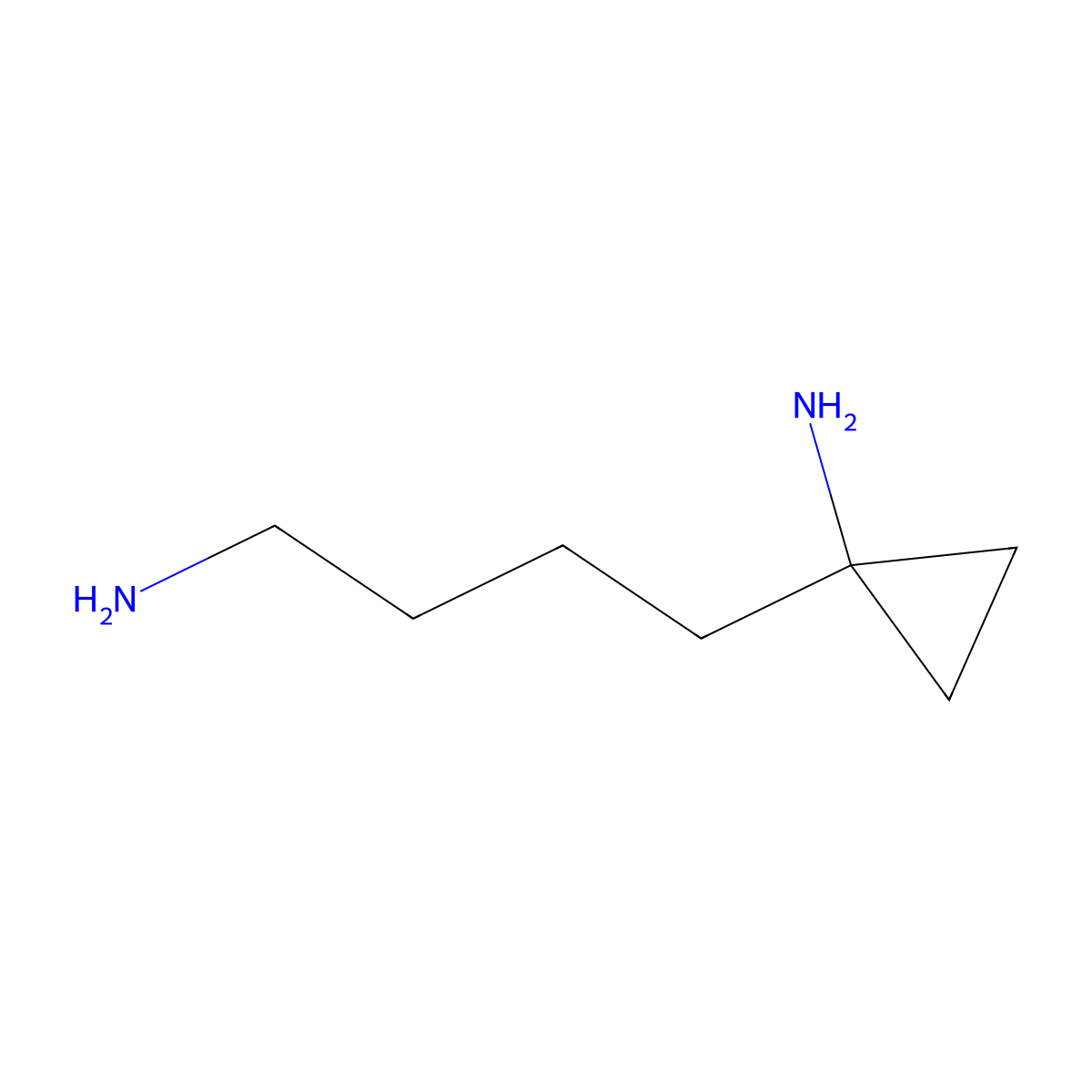 1-(4-Aminobutyl)cyclopropan-1-amine molecular structure, CAS 2920144-68-7