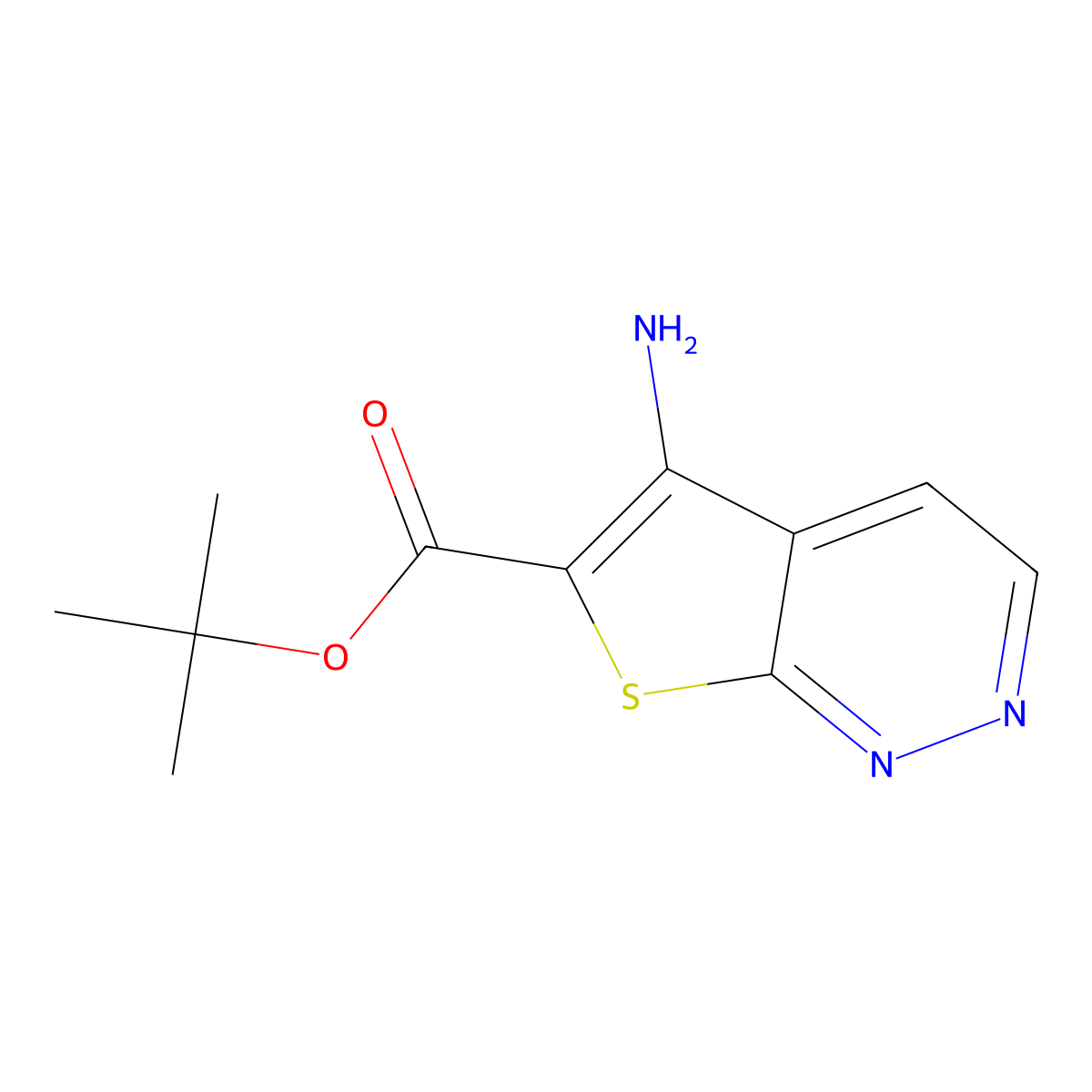 Tert-butyl 5-aminothieno[2,3-c]pyridazine-6-carboxylate molecular structure, CAS 2920144-72-3