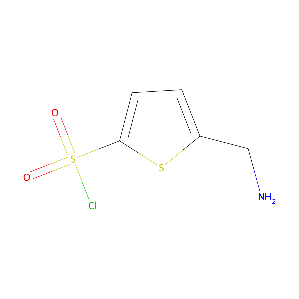 5-(Aminomethyl)thiophene-2-sulfonyl chloride molecular structure, CAS 2920145-05-5