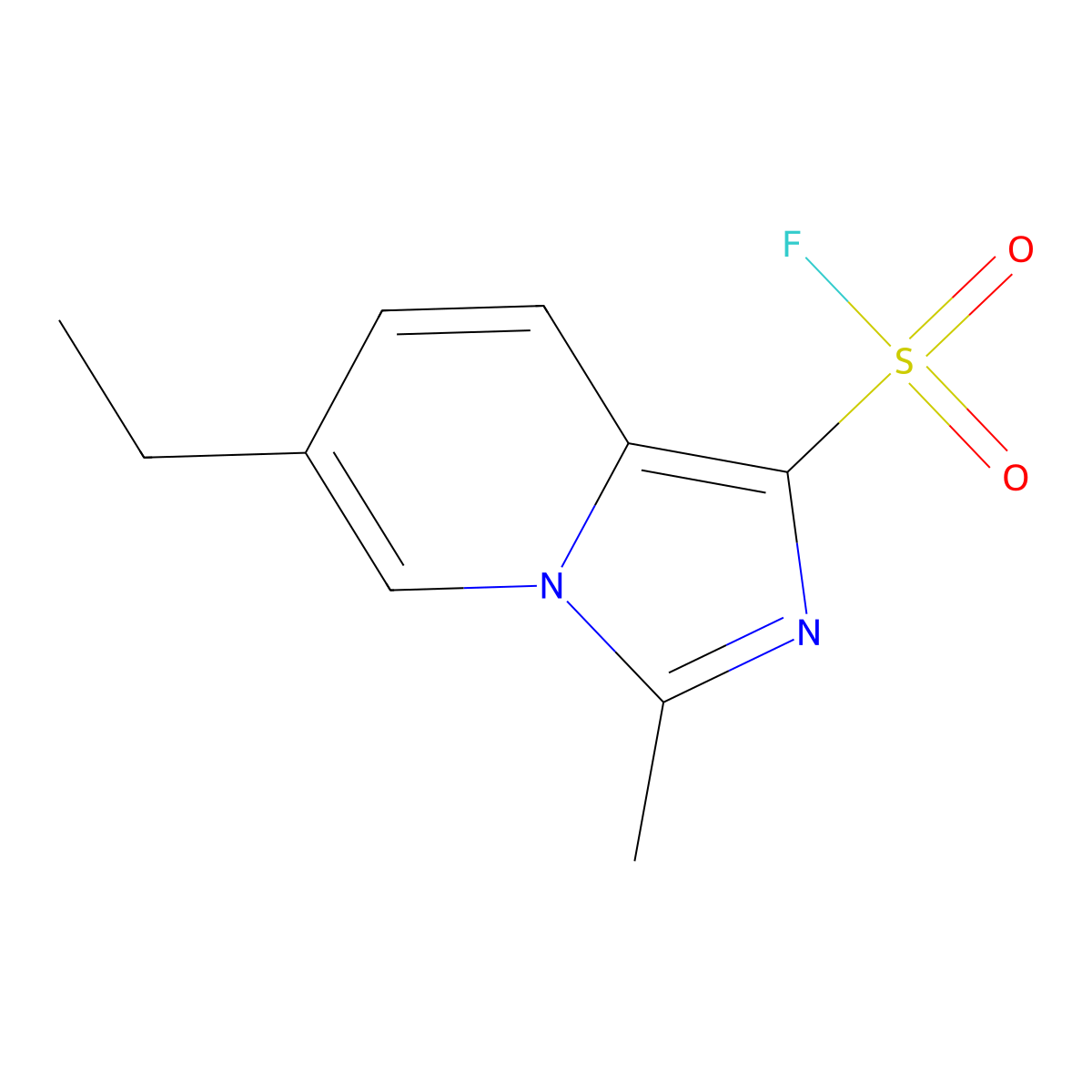 6-Ethyl-3-methylimidazo[1,5-a]pyridine-1-sulfonyl fluoride molecular structure, CAS 2920145-12-4