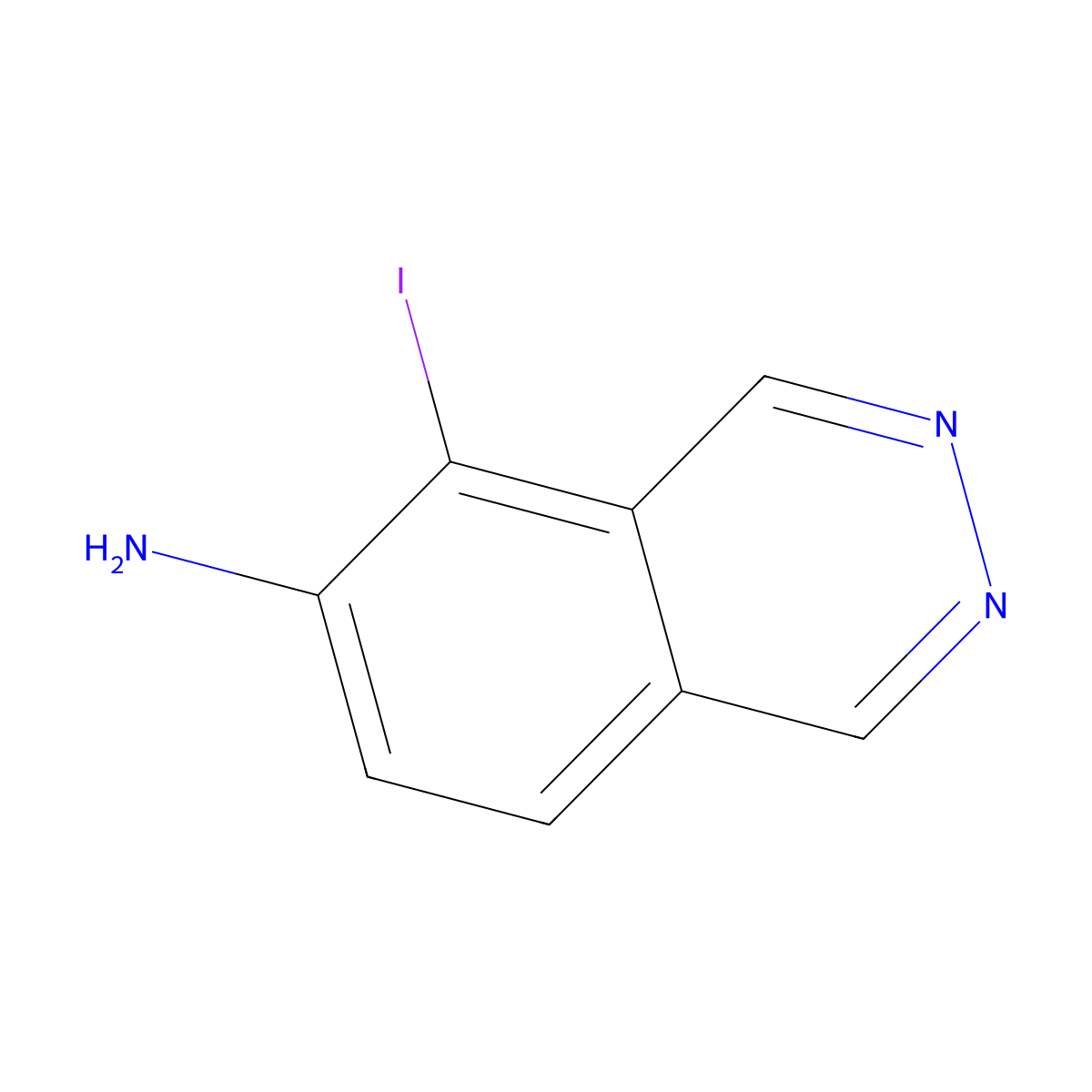 5-Iodophthalazin-6-amine molecular structure, CAS 2920145-24-8