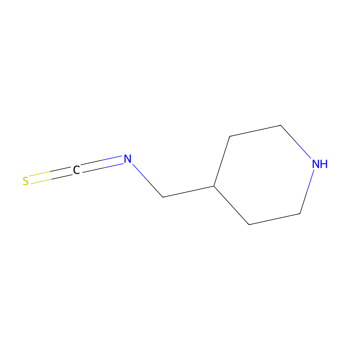 4-(Isothiocyanatomethyl)piperidine molecular structure, CAS 2920145-33-9