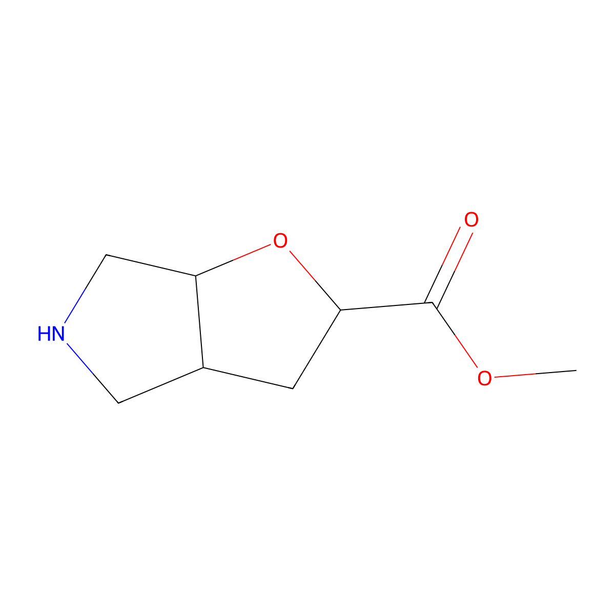 methyl hexahydro-2H-furo[2,3-c]pyrrole-2-carboxylate molecular structure, CAS 2920145-51-1