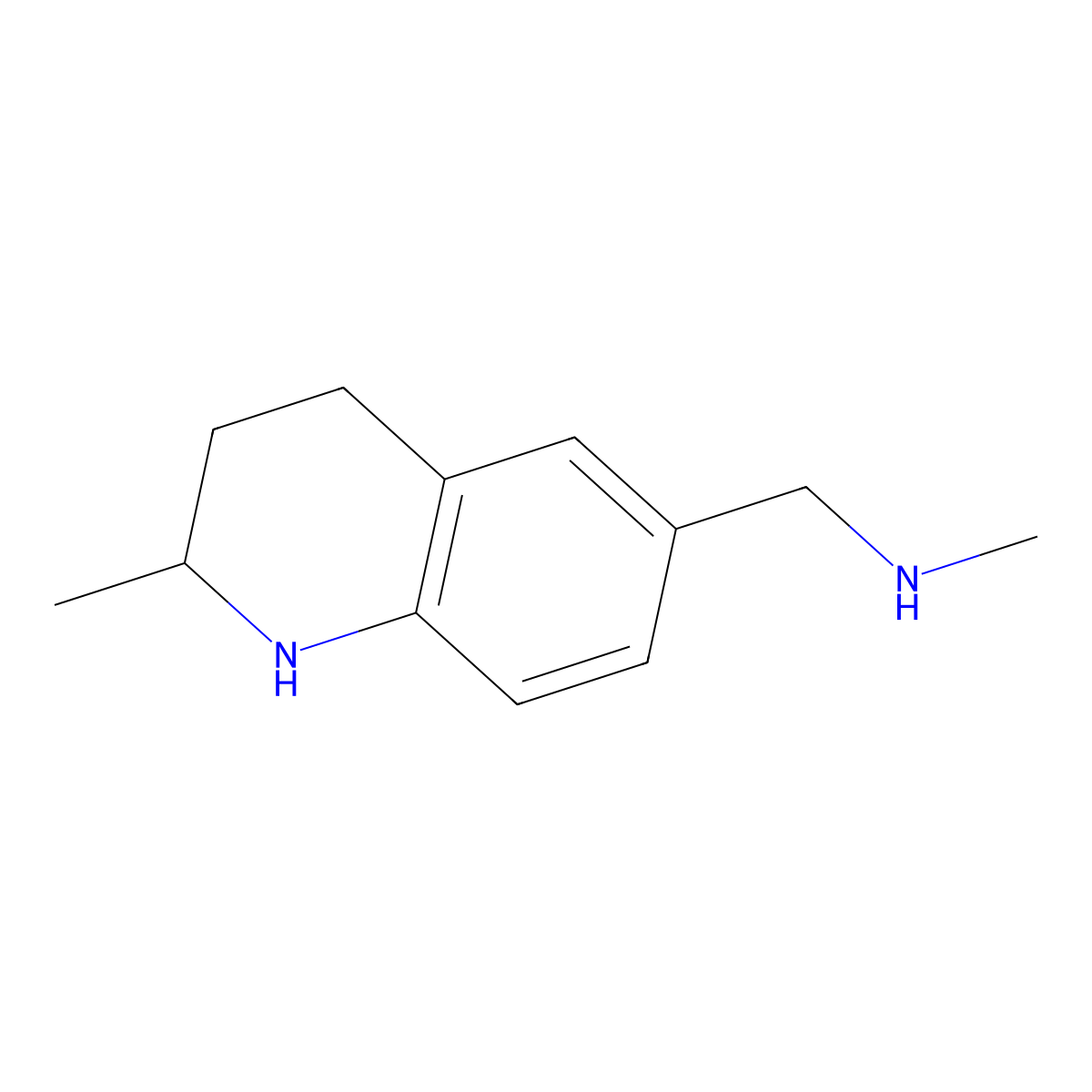 Methyl[(2-methyl-1,2,3,4-tetrahydroquinolin-6-yl)methyl]amine molecular structure, CAS 2920145-73-7