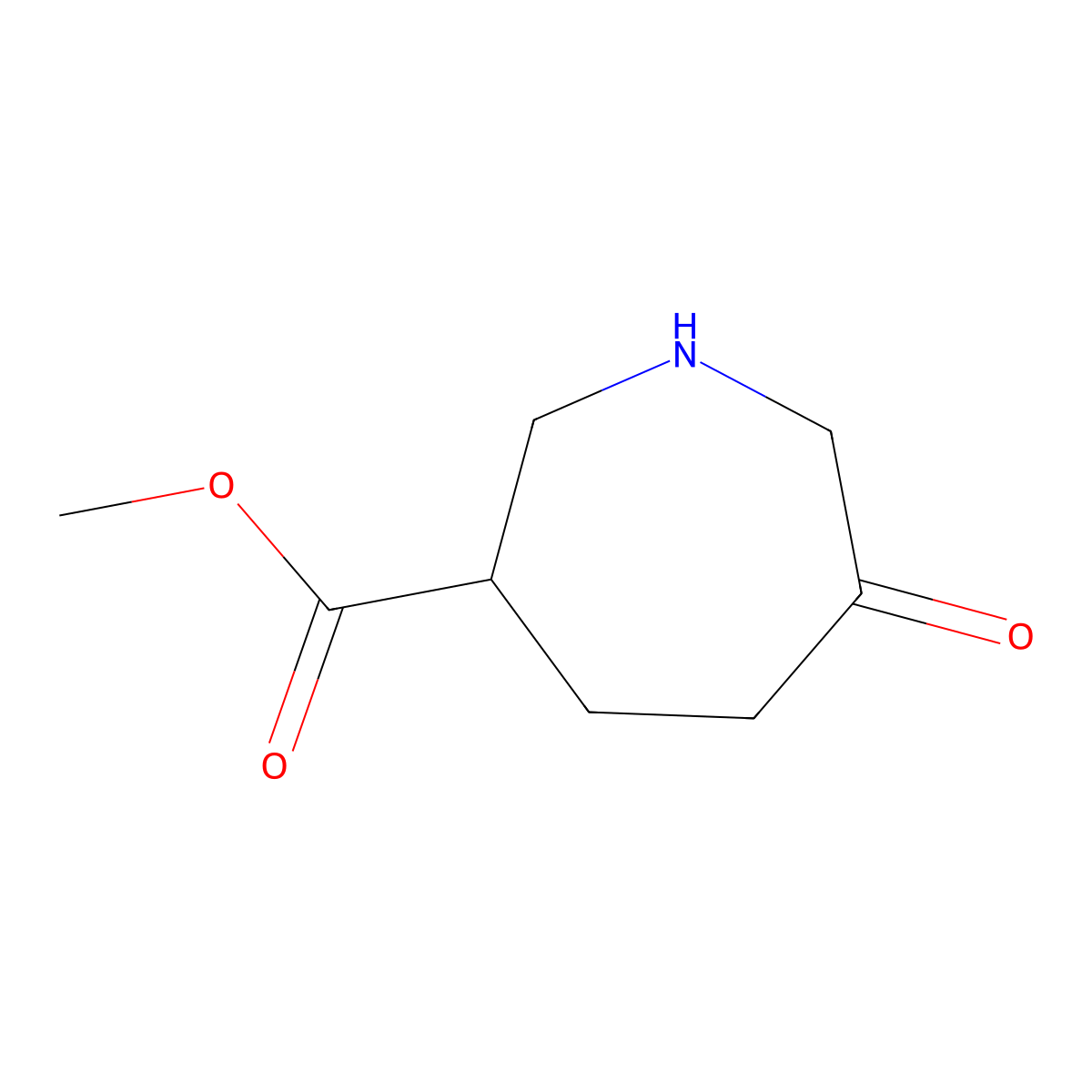 Methyl 6-oxoazepane-3-carboxylate molecular structure, CAS 2920145-96-4
