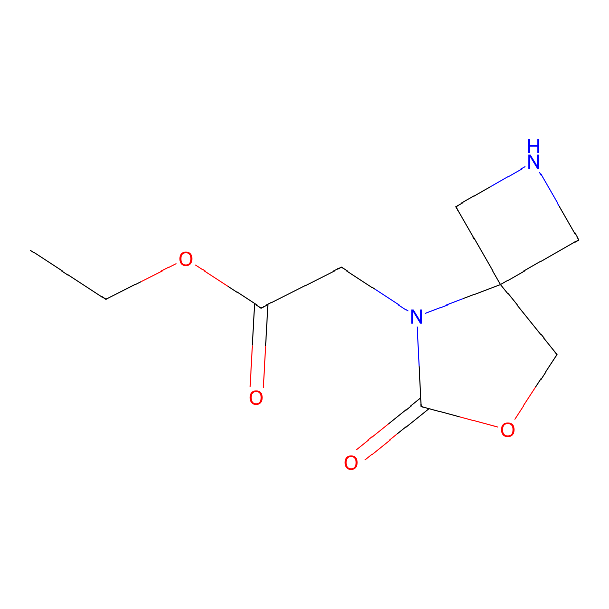 Ethyl 2-{6-oxo-7-oxa-2,5-diazaspiro[3.4]octan-5-yl}acetate molecular structure, CAS 2920146-09-2