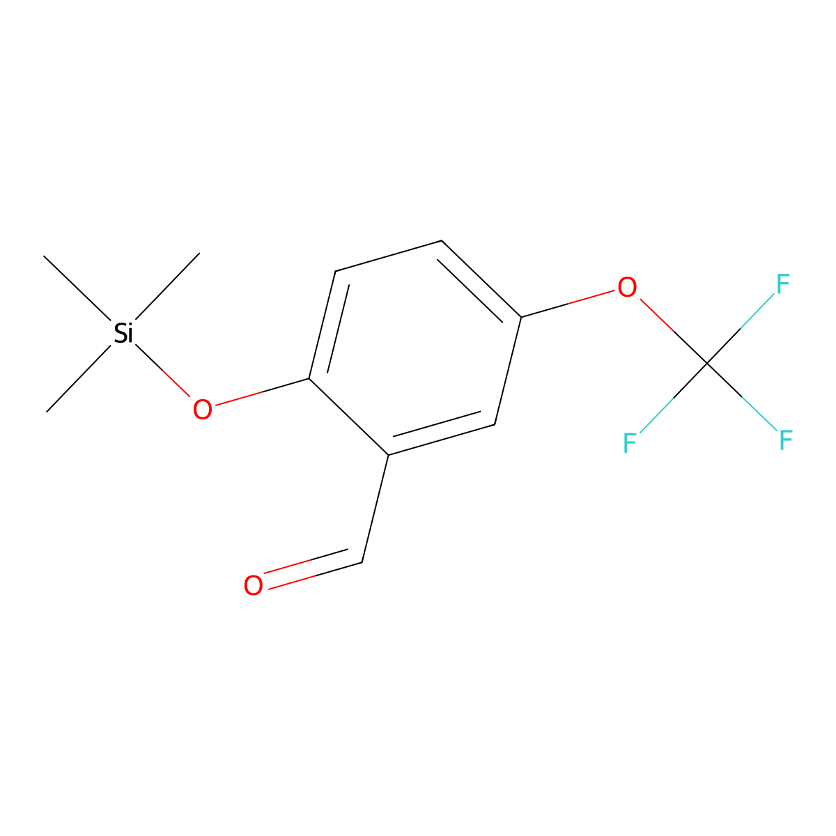 5-(Trifluoromethoxy)-2-[(trimethylsilyl)oxy]benzaldehyde molecular structure, CAS 2920146-30-9