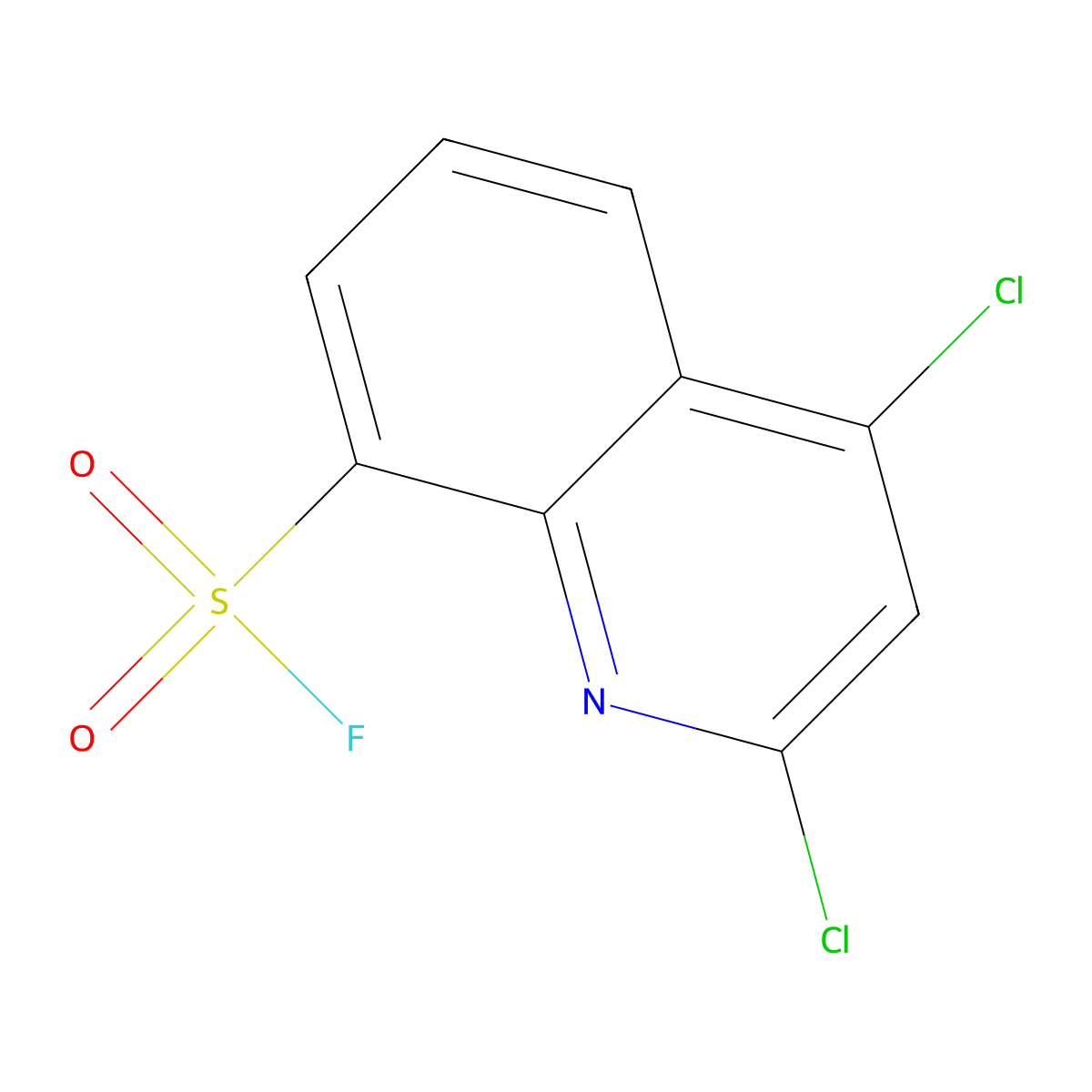2,4-Dichloroquinoline-8-sulfonyl fluoride molecular structure, CAS 2920146-36-5