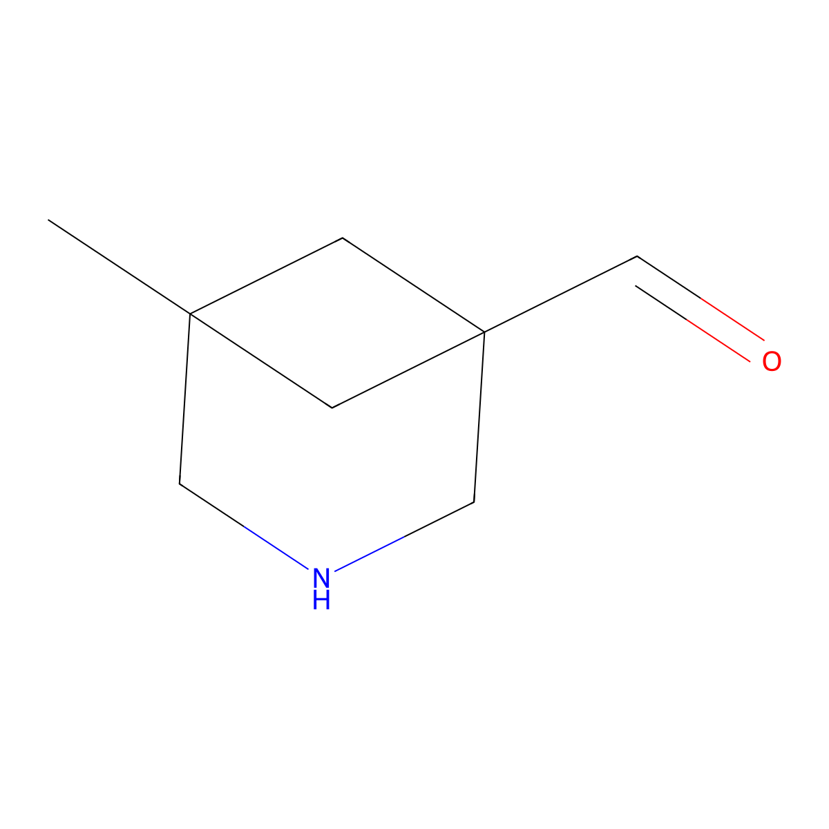 5-Methyl-3-azabicyclo[3.1.1]heptane-1-carbaldehyde molecular structure, CAS 2920147-28-8