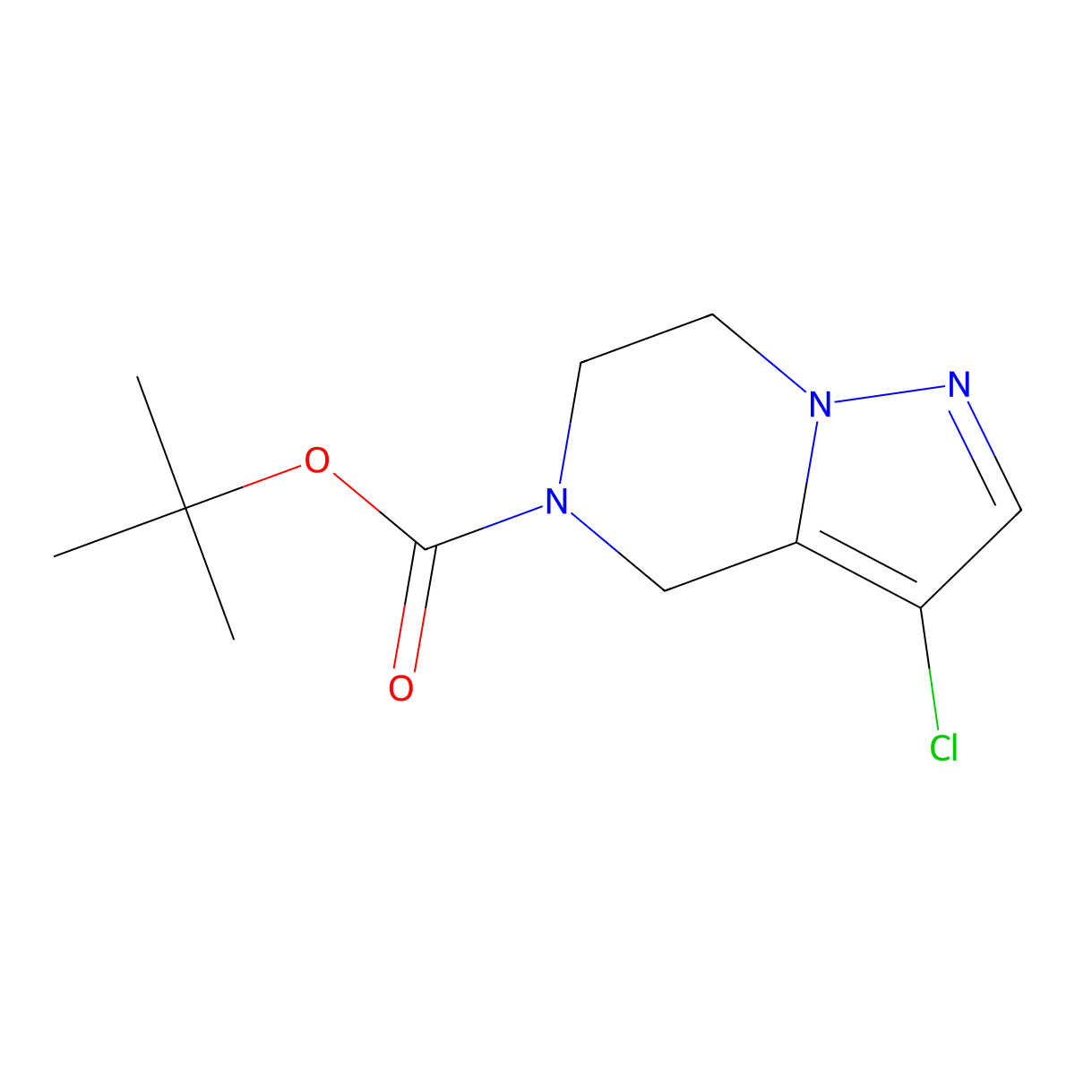 tert-butyl 3-chloro-4H,5H,6H,7H-pyrazolo[1,5-a]pyrazine-5-carboxylate molecular structure, CAS 2920147-40-4