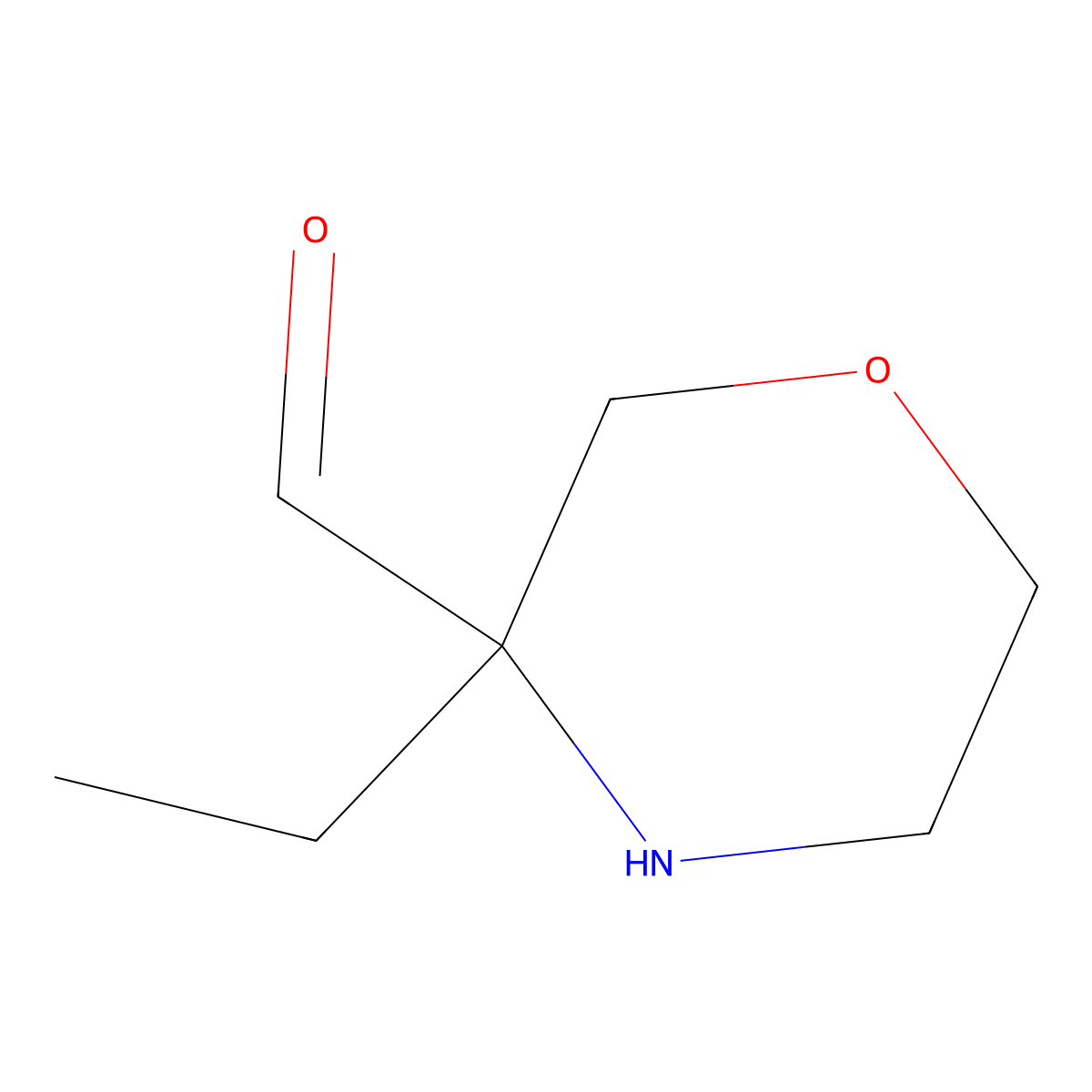 3-Ethylmorpholine-3-carbaldehyde molecular structure, CAS 2920147-41-5
