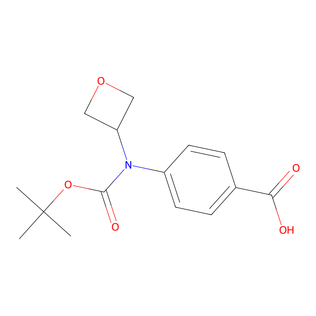 4-{[(Tert-butoxy)carbonyl](oxetan-3-yl)amino}benzoic acid molecular structure, CAS 2920147-45-9