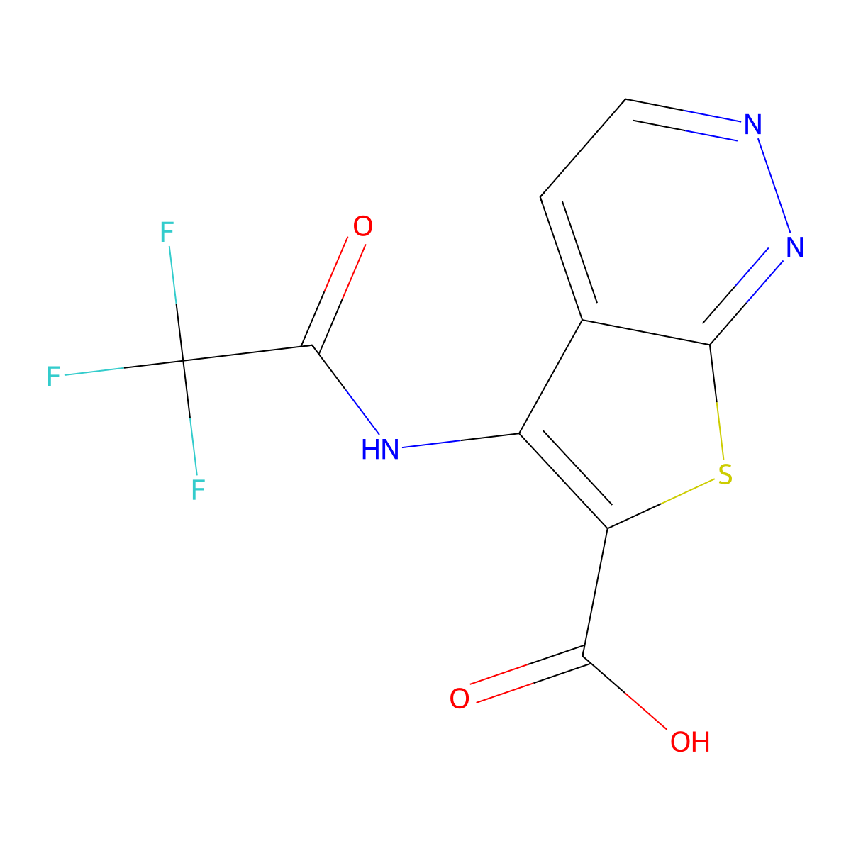 5-(2,2,2-Trifluoroacetamido)thieno[2,3-c]pyridazine-6-carboxylic acid molecular structure, CAS 2920147-47-1