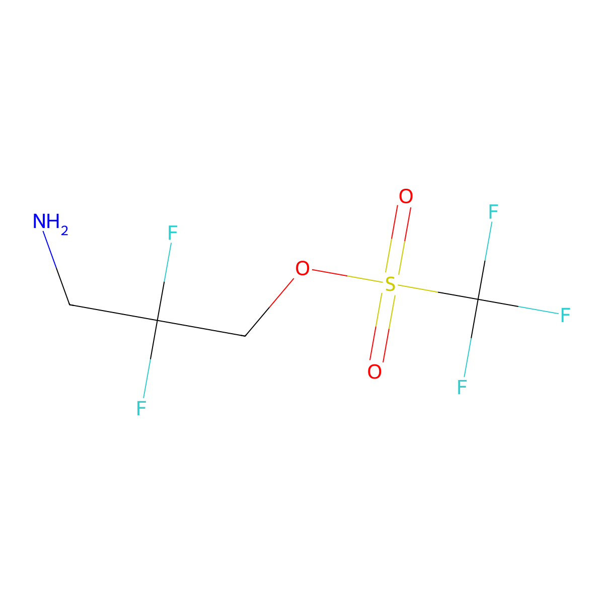 3-Amino-2,2-difluoropropyl trifluoromethanesulfonate molecular structure, CAS 2920147-61-9