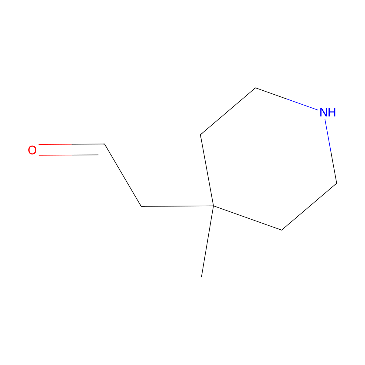 2-(4-Methylpiperidin-4-yl)acetaldehyde molecular structure, CAS 2920147-83-5