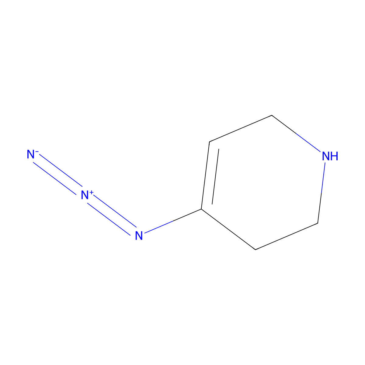 4-Azido-1,2,3,6-tetrahydropyridine molecular structure, CAS 2920148-08-7