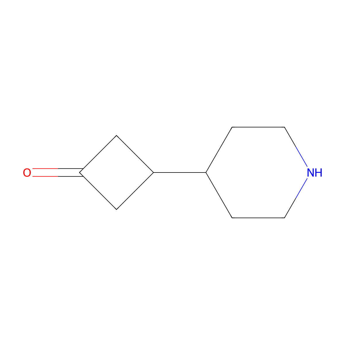 3-(Piperidin-4-yl)cyclobutan-1-one molecular structure, CAS 2920148-17-8