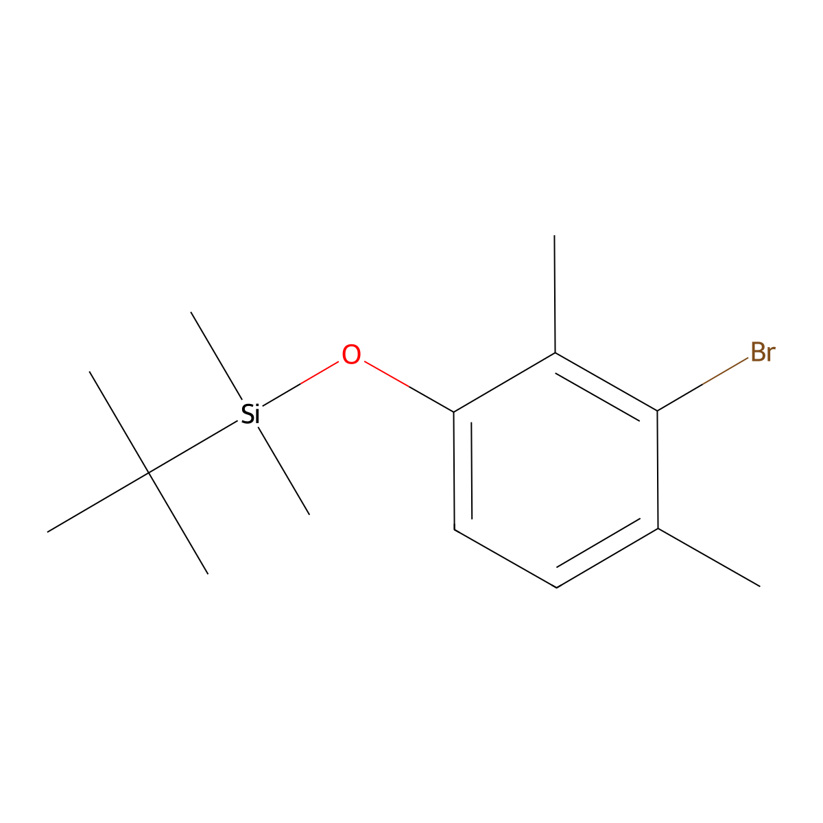 (3-Bromo-2,4-dimethylphenoxy)(tert-butyl)dimethylsilane molecular structure, CAS 2920148-31-6