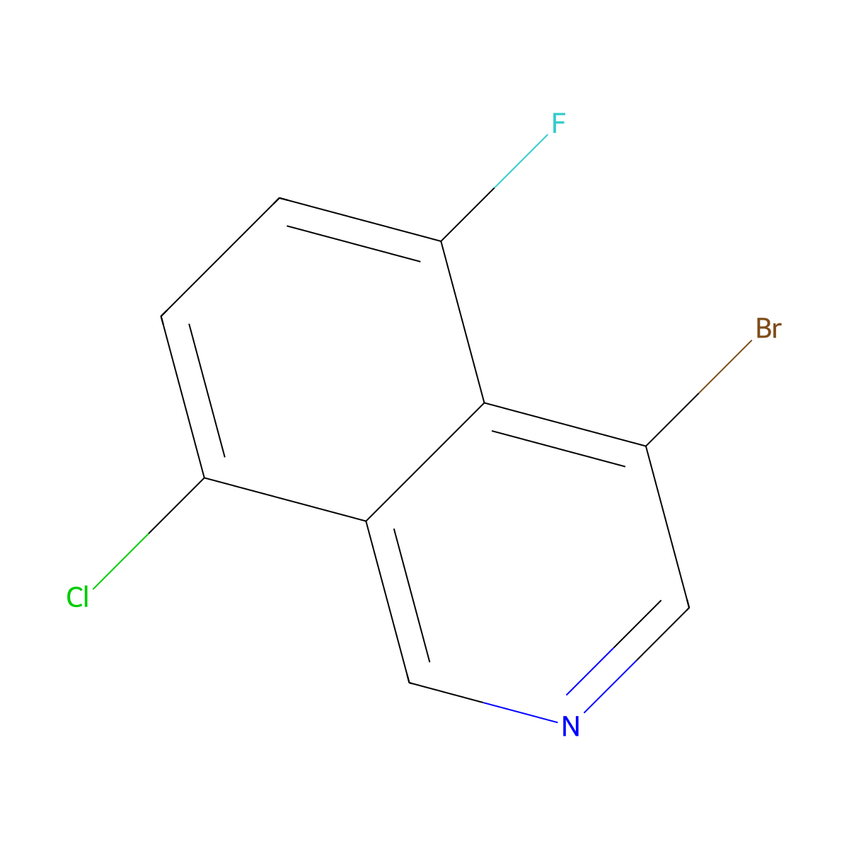 4-Bromo-8-chloro-5-fluoroisoquinoline molecular structure, CAS 2920148-79-2