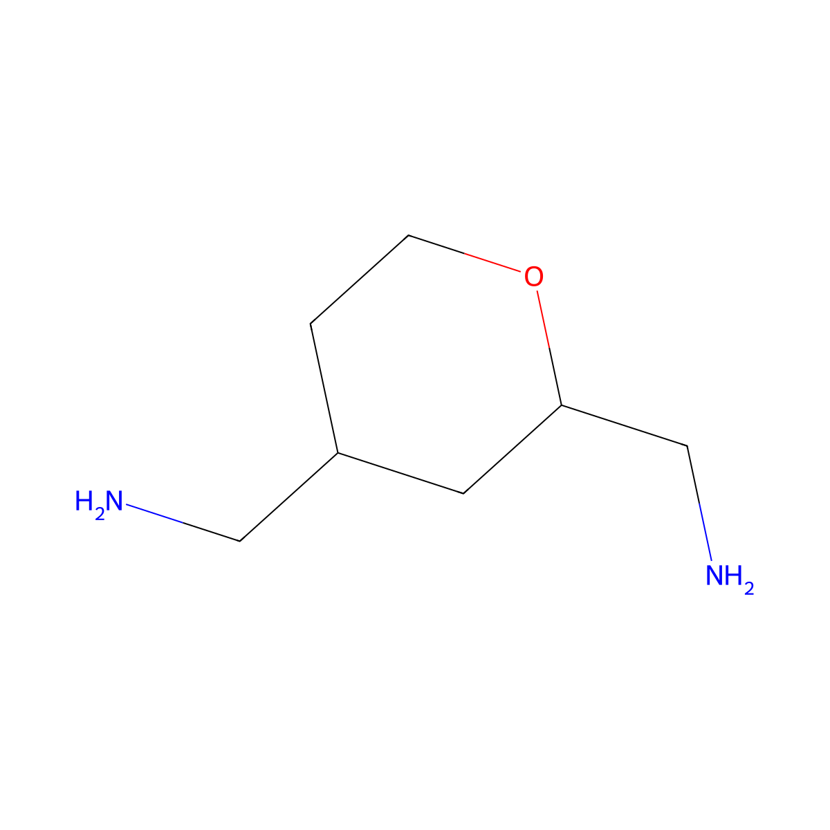 1-[4-(Aminomethyl)oxan-2-yl]methanamine molecular structure, CAS 2920148-83-8