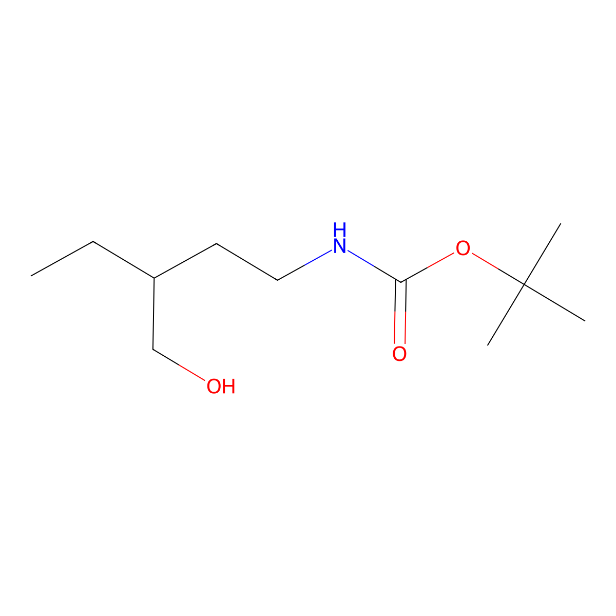tert-butyl N-(3-ethyl-4-hydroxybutyl)carbamate molecular structure, CAS 2920148-95-2