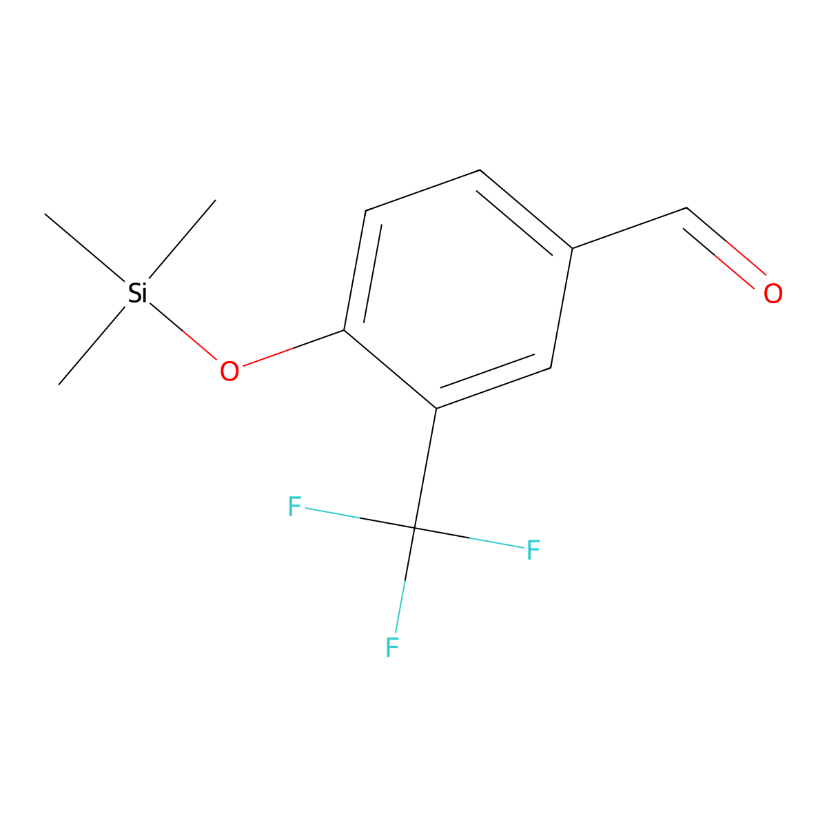 3-(Trifluoromethyl)-4-[(trimethylsilyl)oxy]benzaldehyde molecular structure, CAS 2920149-58-0