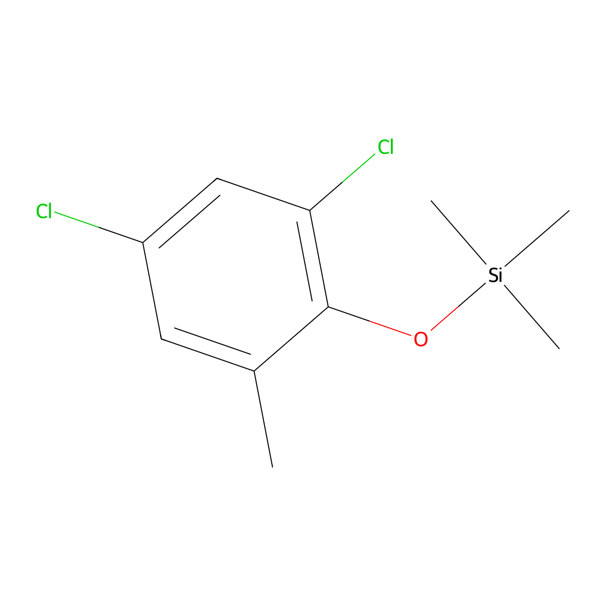 (2,4-Dichloro-6-methylphenoxy)trimethylsilane molecular structure, CAS 2920149-61-5