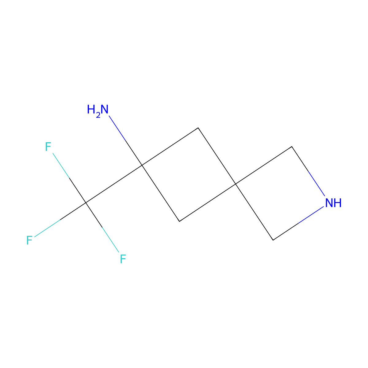 6-(Trifluoromethyl)-2-azaspiro[3.3]heptan-6-amine molecular structure, CAS 2920150-03-2