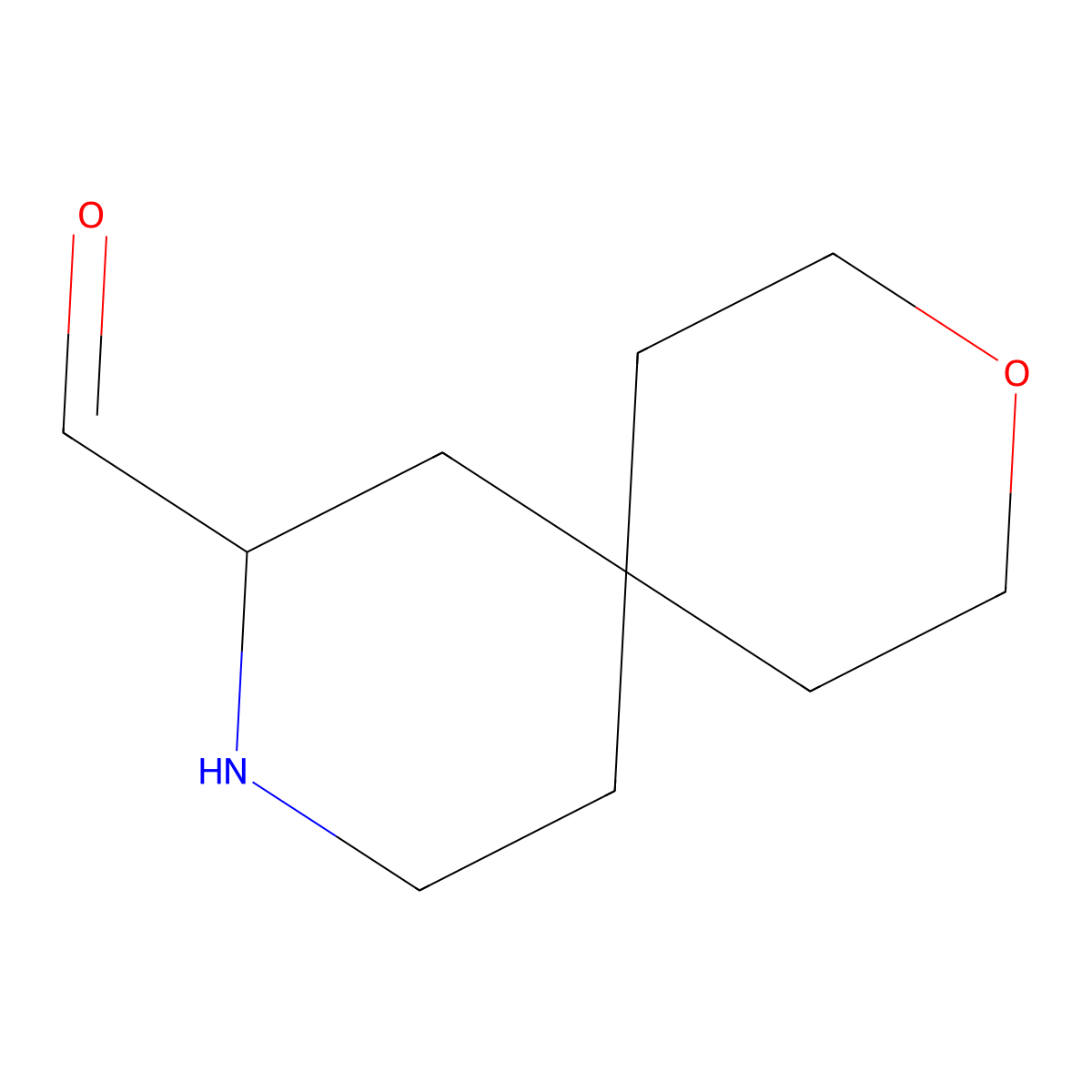 3-Oxa-9-azaspiro[5.5]undecane-8-carbaldehyde molecular structure, CAS 2920150-11-2
