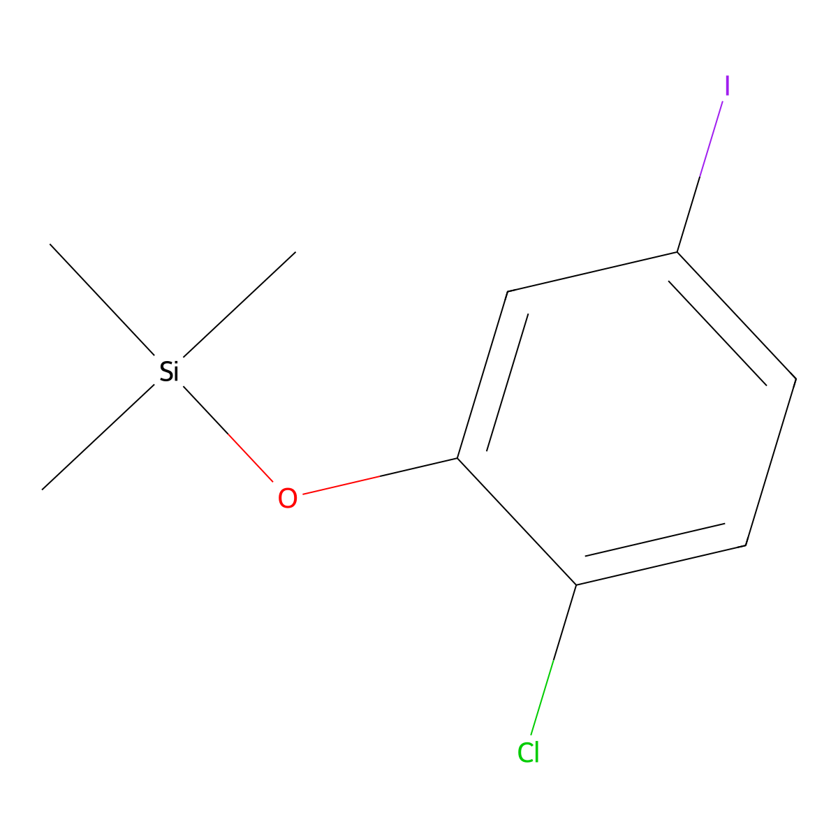 (2-Chloro-5-iodophenoxy)trimethylsilane molecular structure, CAS 2920150-30-5