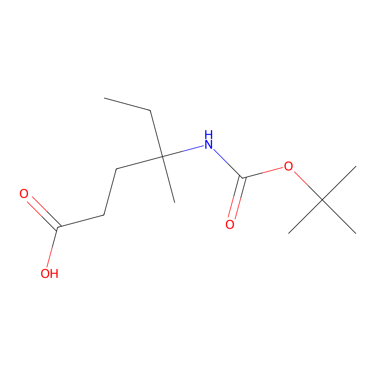 4-{[(Tert-butoxy)carbonyl]amino}-4-methylhexanoic acid molecular structure, CAS 2920150-75-8