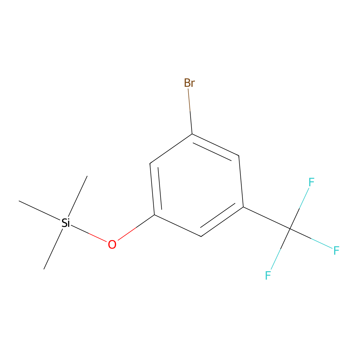 [3-Bromo-5-(trifluoromethyl)phenoxy]trimethylsilane molecular structure, CAS 2920150-98-5