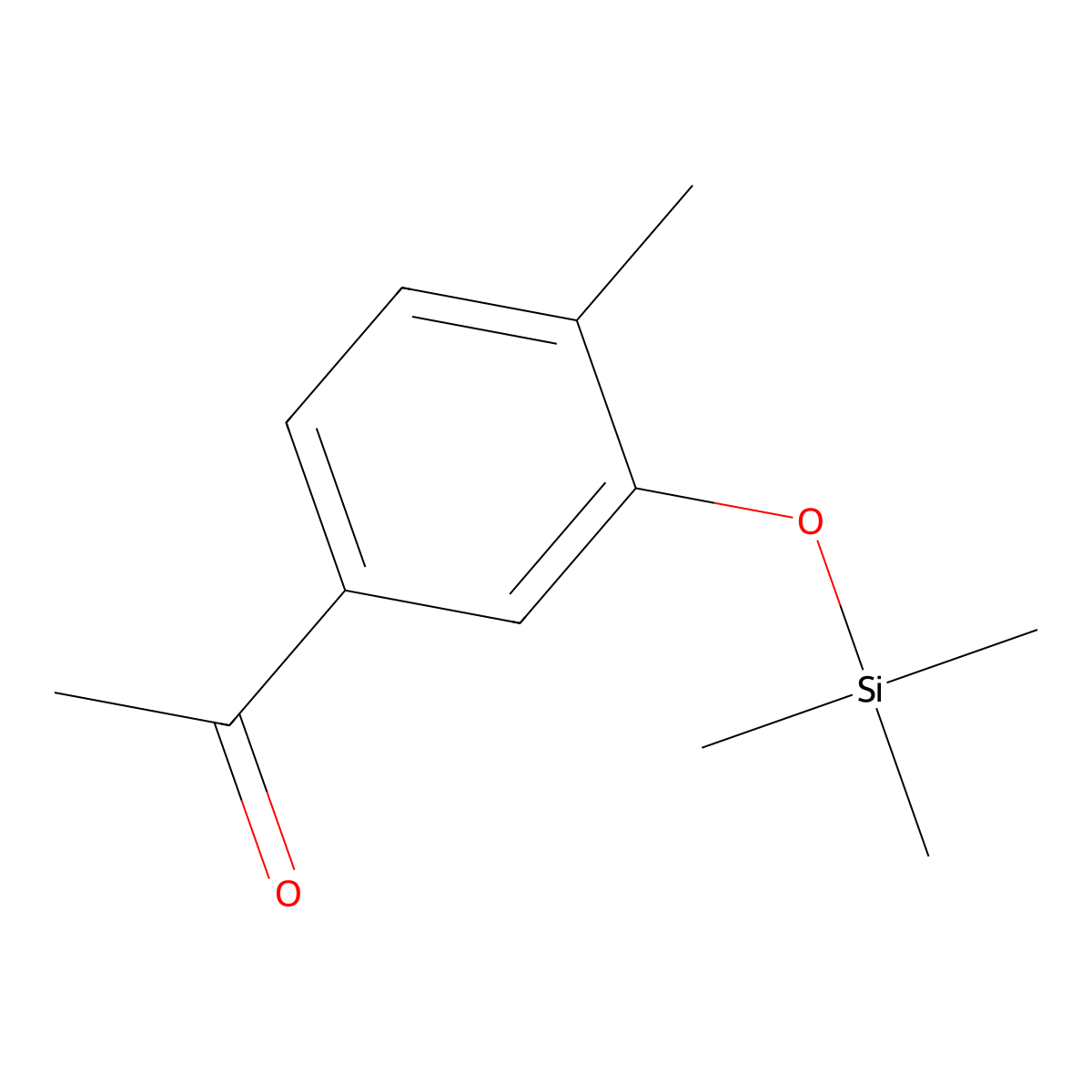1-{4-Methyl-3-[(trimethylsilyl)oxy]phenyl}ethan-1-one molecular structure, CAS 2920151-07-9