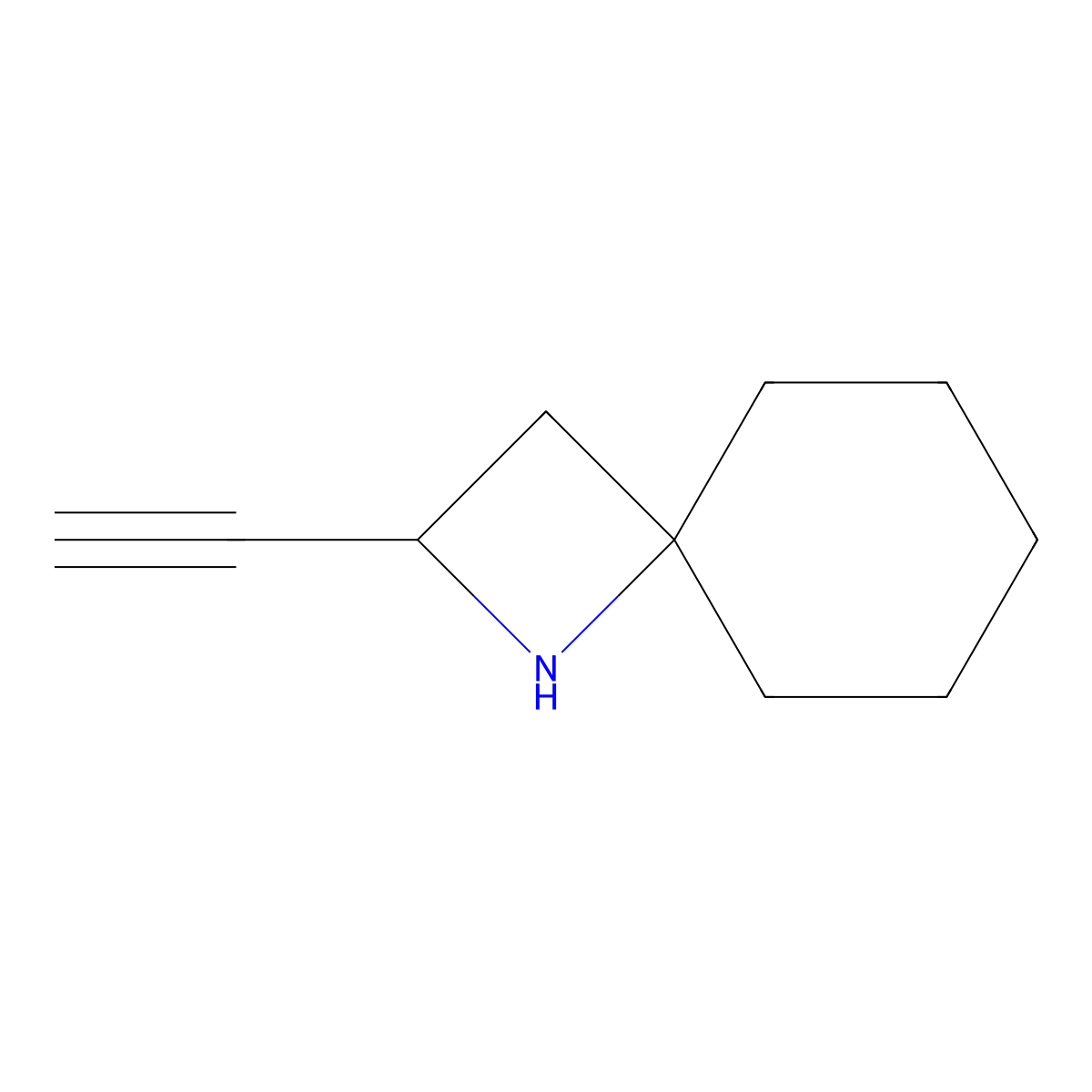 2-Ethynyl-1-azaspiro[3.5]nonane molecular structure, CAS 2920151-49-9